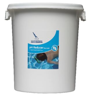 Champion pH Reducer dry acid pool chemical bucket container
