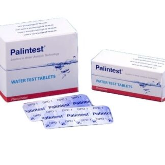 Palintest water test tablets in packaging and blister strips