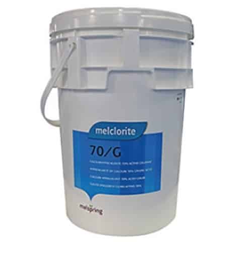 Melclorite 70/G chemical bucket with handle and lid