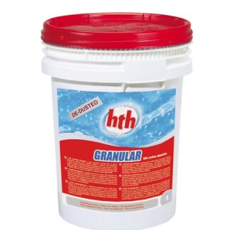 HTH granular pool chlorine white bucket red lid