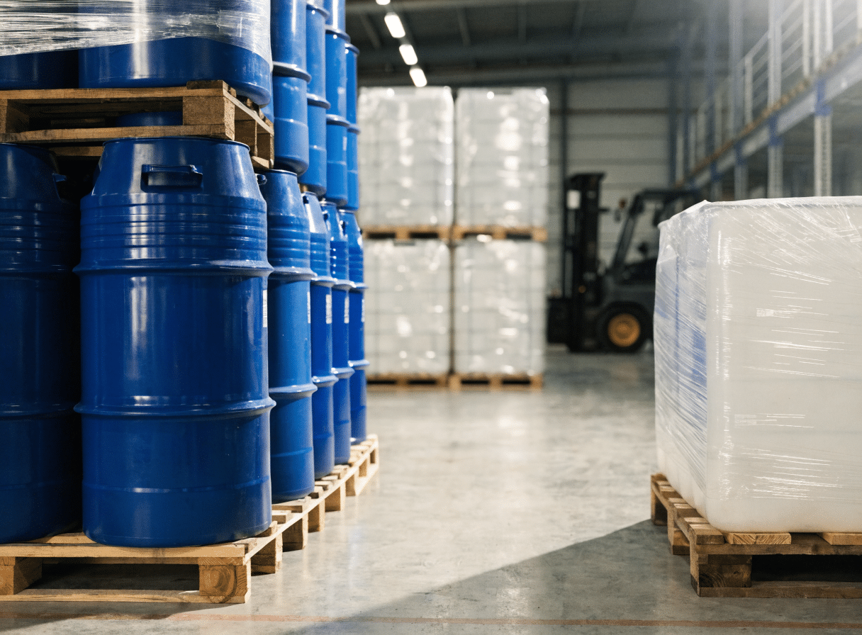 EasychemTrade | Chemicals UK: Trade & Wholesale Chemical Supplier Bulk chemical pallets ready for UK trade delivery