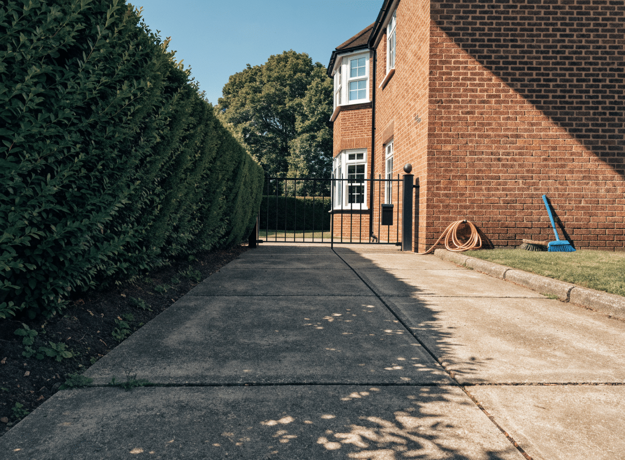 EasychemTrade | How to Clean a Concrete Driveway: A Practical Guide Freshly cleaned concrete driveway showing how to clean a concrete driveway effectively